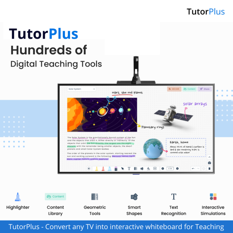 TutorPlus bundles dozens of teaching tools to make the classes more interesting & engaging.